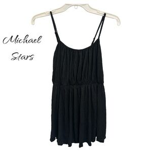 Black Michael Stars Small long tank